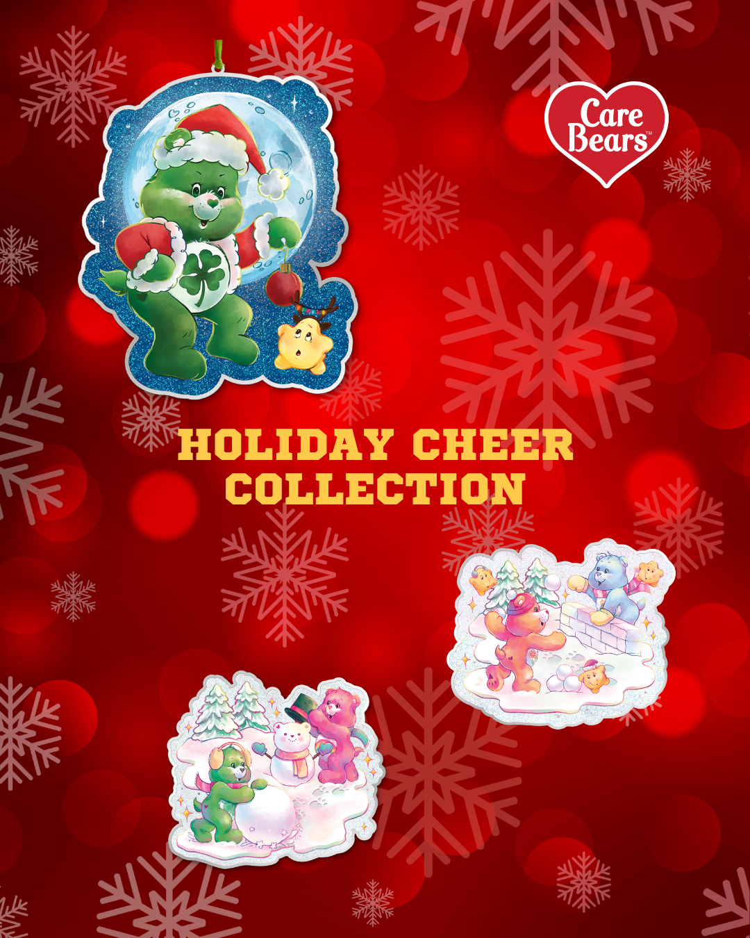 Christmas Wishes Pin, Care Bears
