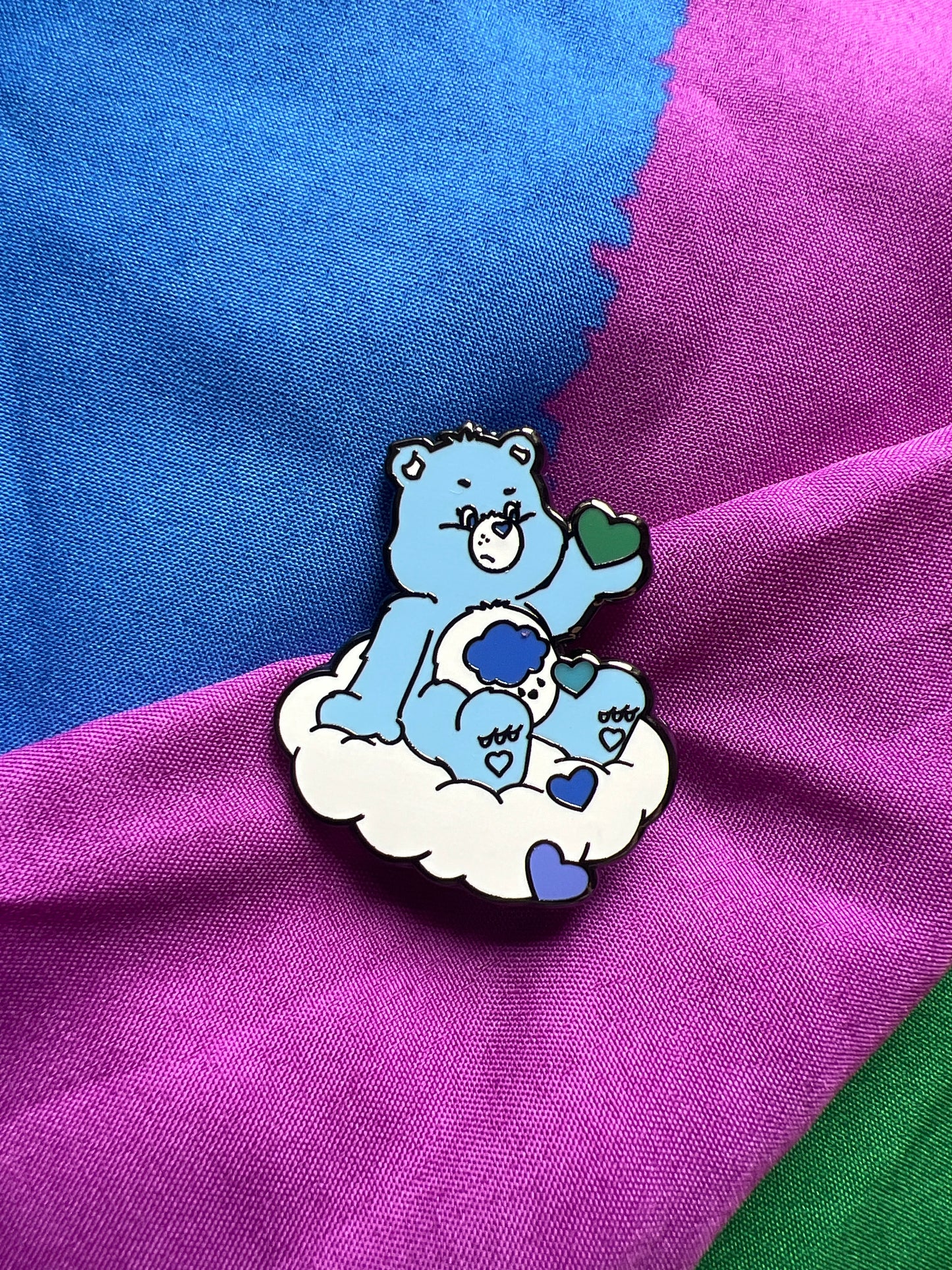 Grumpy Bear Pride Pin, Care Bears