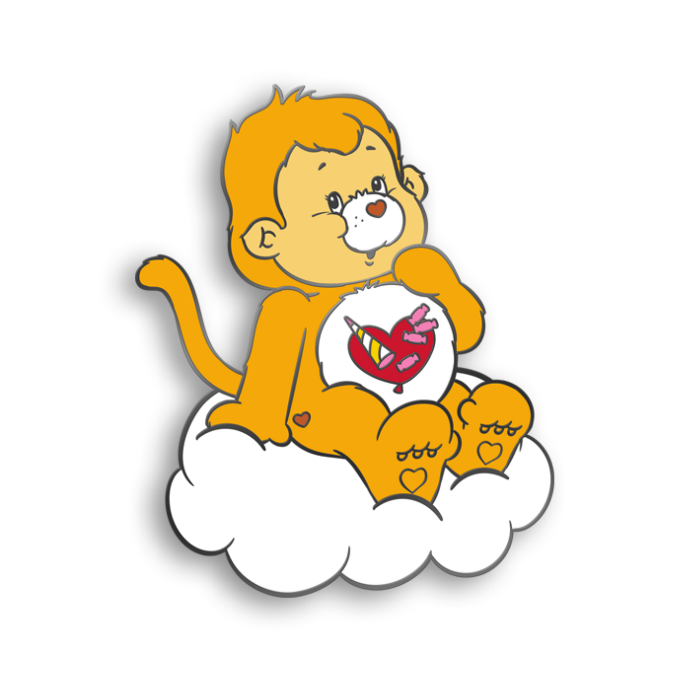 Playful Heart Monkey Care Bear Pin