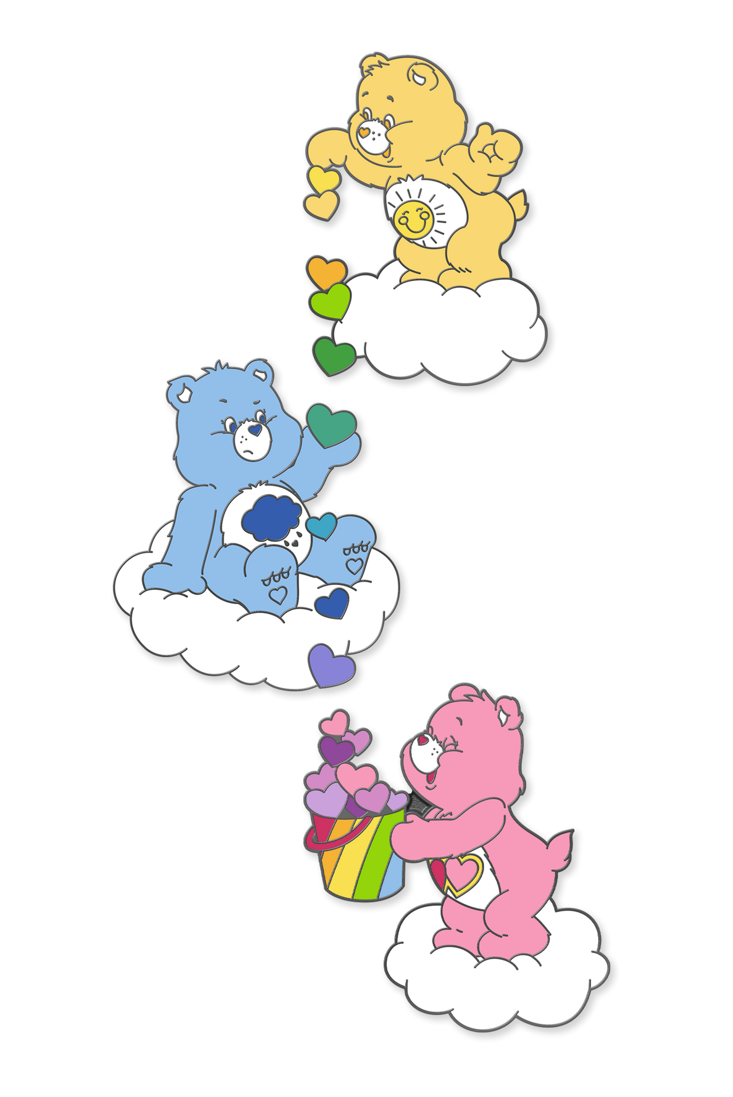 Grumpy Bear Pride Pin, Care Bears