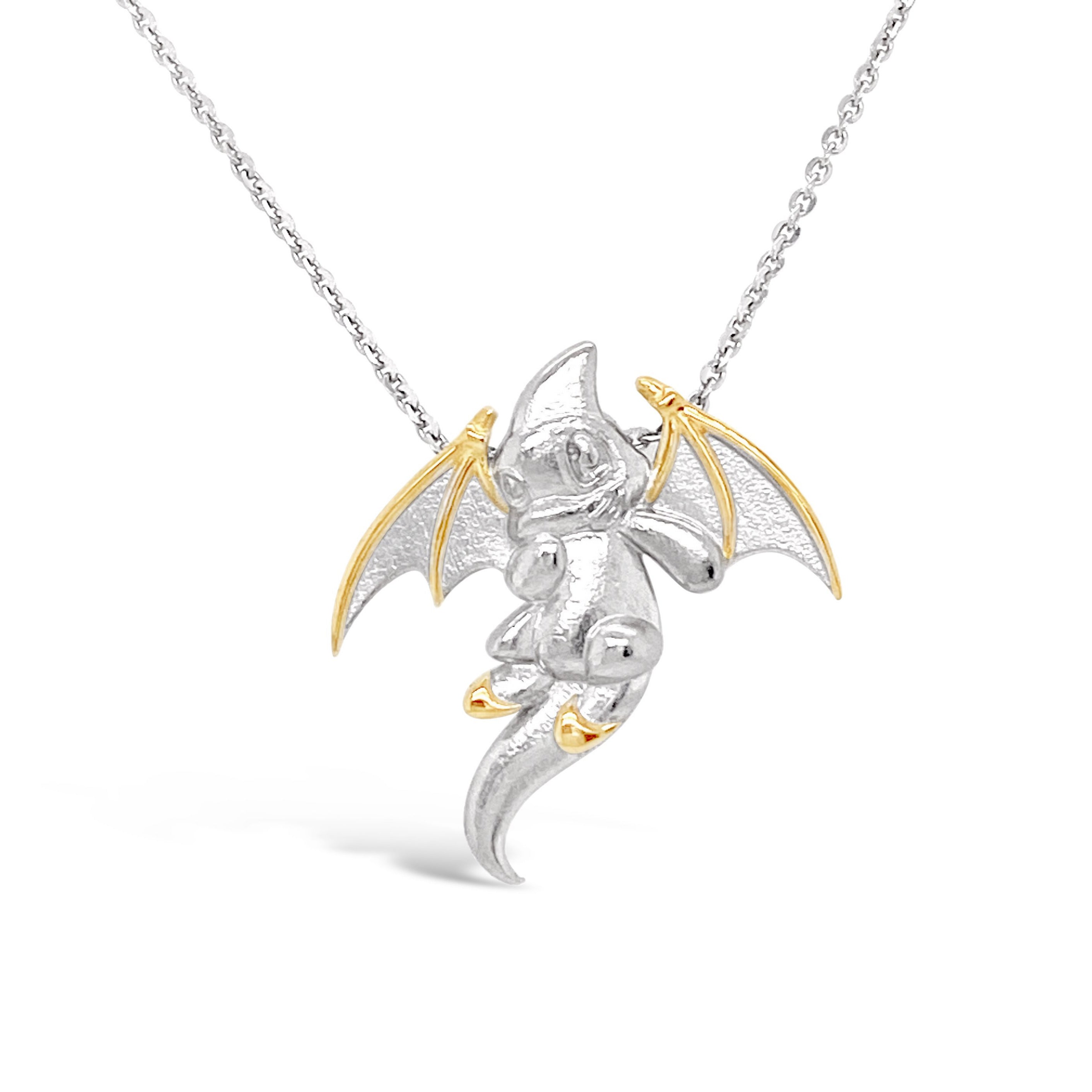Armory charm necklace in sterling silver or 14k gold