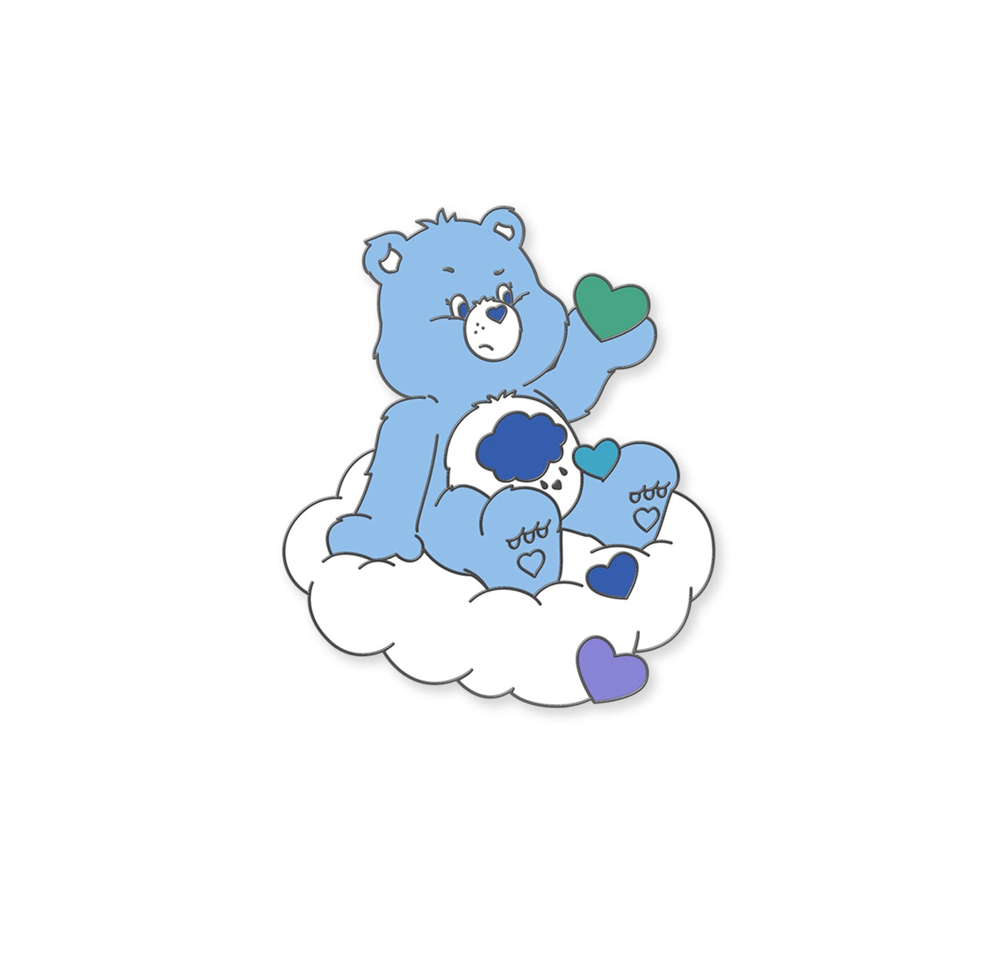 Grumpy Bear Pride Pin, Care Bears