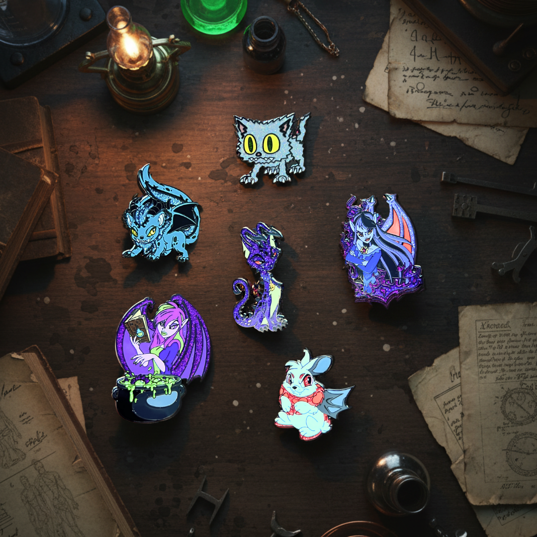 Halloween Cybunny Pin, Neopets