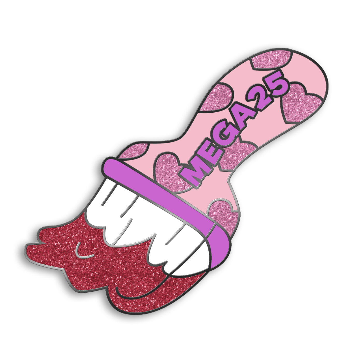 **MEGA25 Valentine Paintbrush Pin