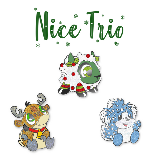 Neopet Holiday Nice Trio Pin Set **PRE-ORDER**